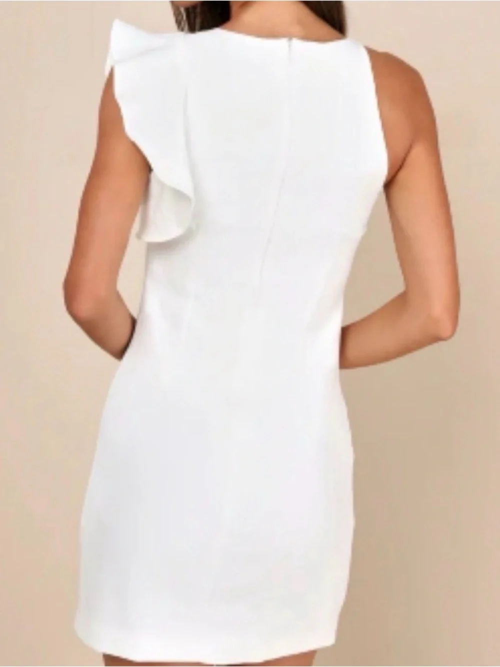 Lulus Dinah White One-Shoulder Dress - New with tags